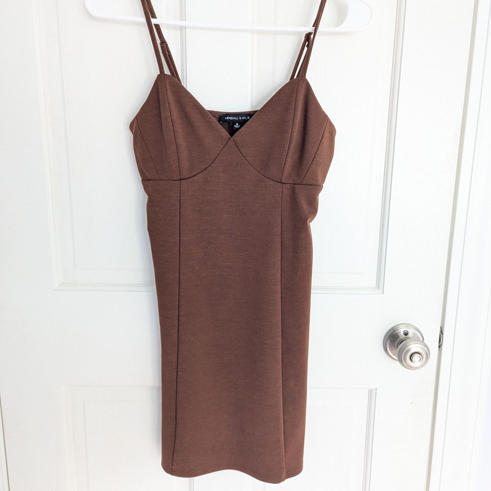 Kendall & Kylie Chocolate Brown Dress